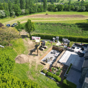 Travaux de terrassement.