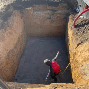 Travaux de terrassement.